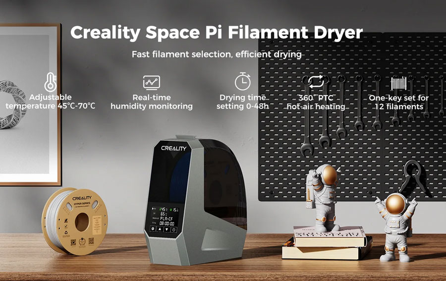 Основние характеристики сушки Creality Space Pi Filament Dryer